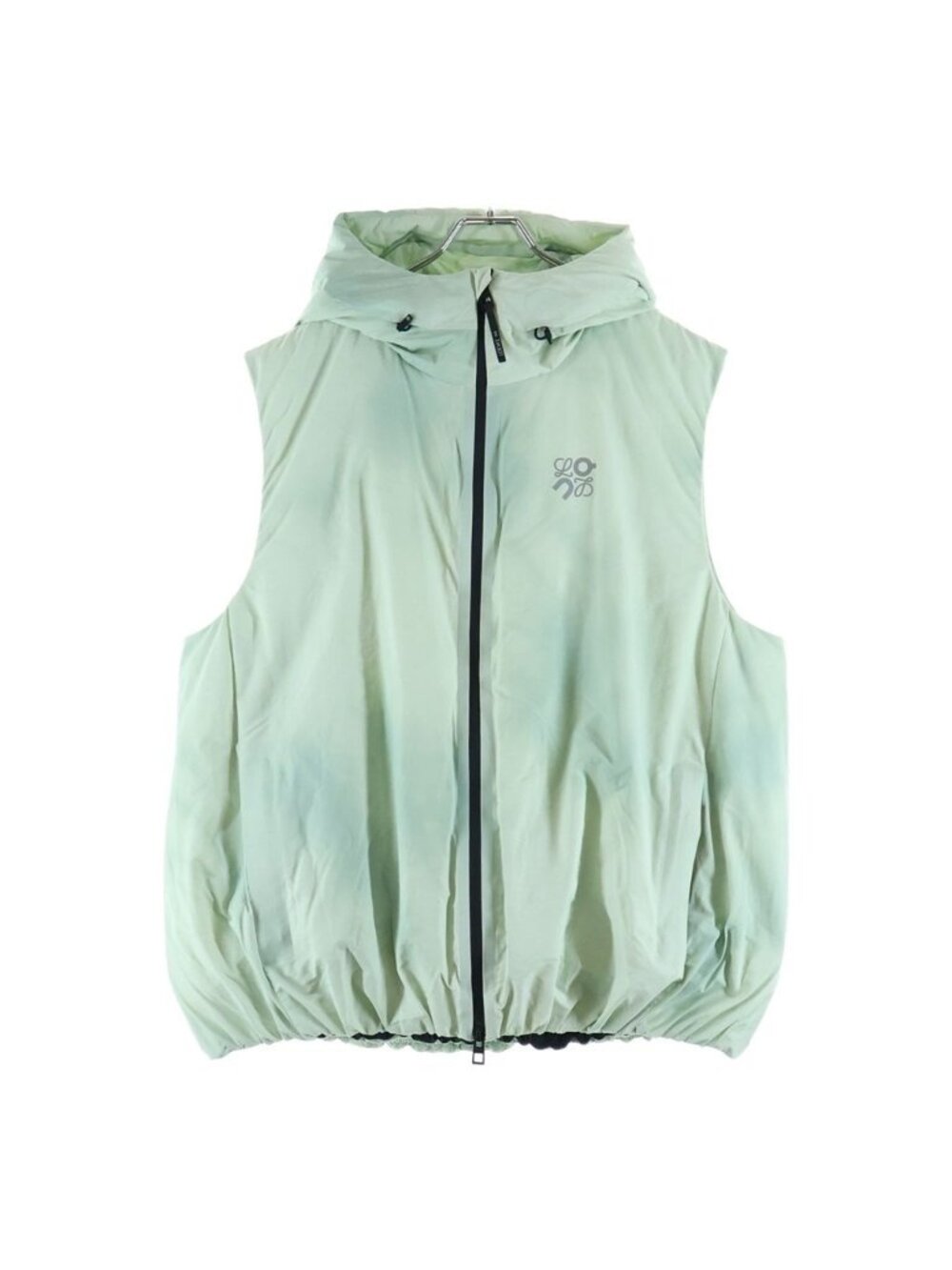Loewe on Running Puffer Vest on Tie Dye Technical Shell Hooded Jacket Green